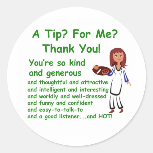 Rond sticker 3" avec une astuce pour moi Design (Devant)