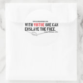 Rond Sticker 3" "Citation de l'imam Hussein" (Sac)