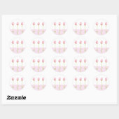 Rond Sticker 3 Rosebuds Rose (Feuille)