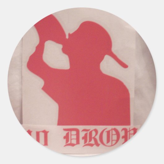 Rond Sticker 40 Drop Logo Vinyl (Devant)