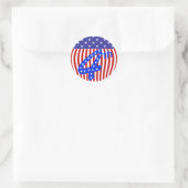 Rond Sticker 4 juillet (Sac)