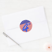 Rond Sticker 4 juillet (Enveloppe)