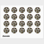 Rond Sticker 5 Trilobites (Feuille)