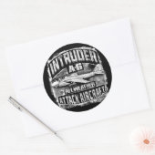 Rond Sticker A-6 Intruder Classic Round (Enveloppe)