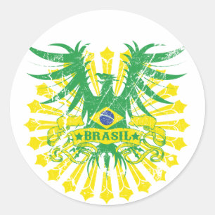 Rond Sticker à ailes Brasil