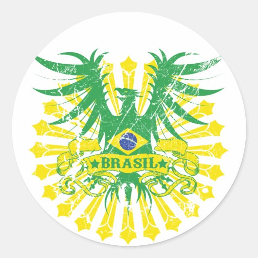 Rond Sticker à ailes Brasil (Devant)