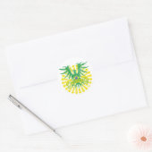 Rond Sticker à ailes Brasil (Enveloppe)
