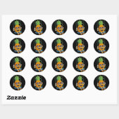 Rond Sticker à ananas à ananas (Feuille)