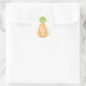 Rond Sticker à ananas tropical (Sac)