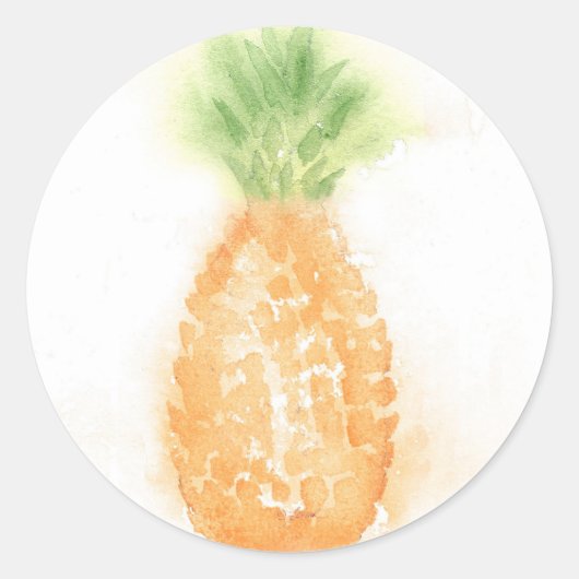 Rond Sticker à ananas tropical (Devant)