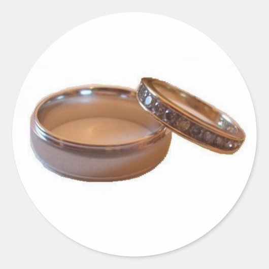 Rond Sticker à anneaux mariage (Devant)