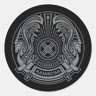 Rond Sticker à armoiries du Kazakhstan