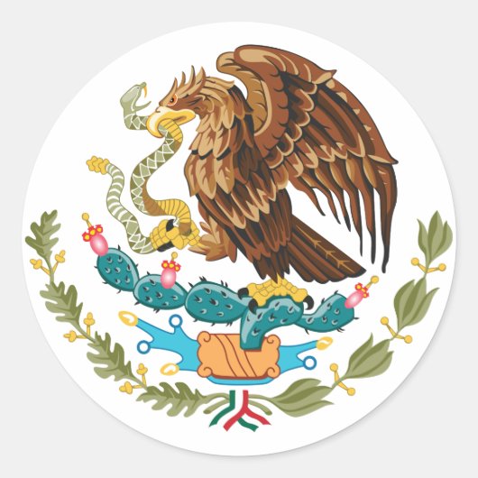 Rond Sticker à armoiries du Mexique (Devant)