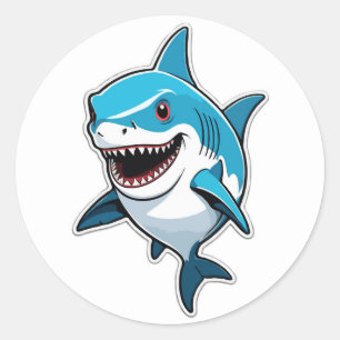 Rond Sticker à baleines amical - Un Géant de la Mer