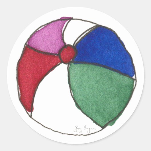 Rond Sticker à balle de plage (Devant)