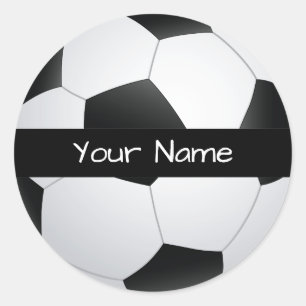 Rond Sticker à balle de soccer personnalisé