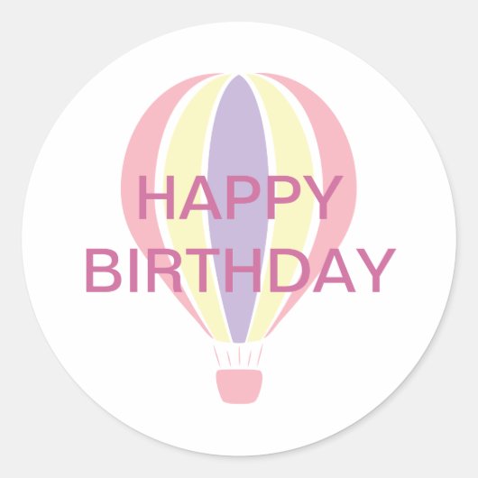 Rond Sticker à ballets d'anniversaire (Devant)