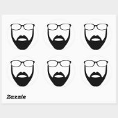 Rond Sticker à barbe désincarné (Feuille)