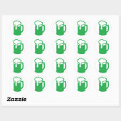 Rond Sticker à bière verte (Feuille)