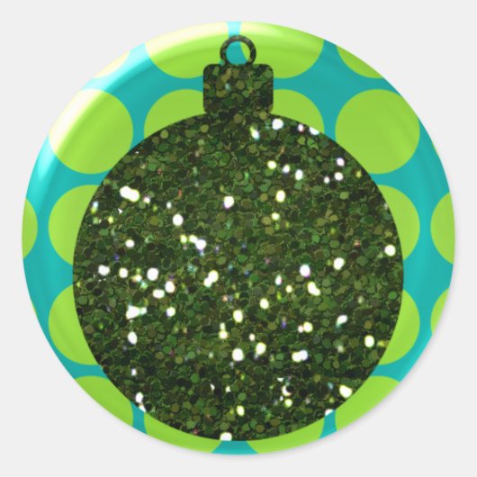 Rond Sticker à bille de Noël (Devant)