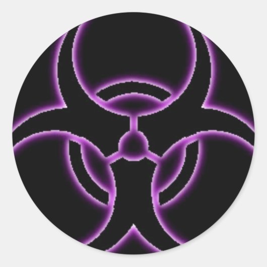 Rond Sticker à biosque à brumes violettes (Devant)