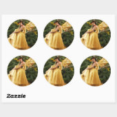 Rond Sticker à bois (Feuille)