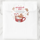 Rond Sticker à bombe chocolat chaud (Sac)