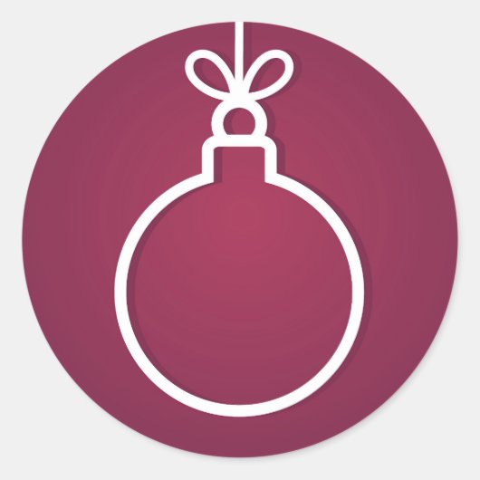 Rond Sticker à boule de Noël. Placez le texte. (Devant)