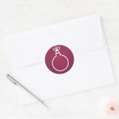Rond Sticker à boule de Noël. Placez le texte. (Enveloppe)