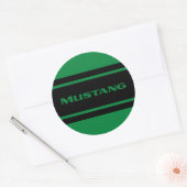 Rond Sticker à bouton Maj pour course noire verte (Enveloppe)