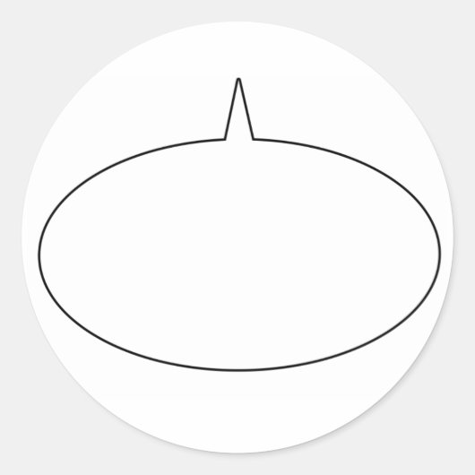 Rond Sticker à bulle de parler (Devant)