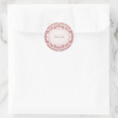 Rond Sticker à cadre floral rose (Sac)