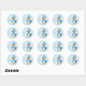 Rond Sticker à canard bleu (Feuille)