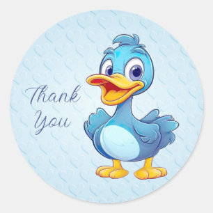 Rond Sticker à canard bleu