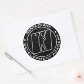 Rond Sticker à chauve-souris Softball (Enveloppe)