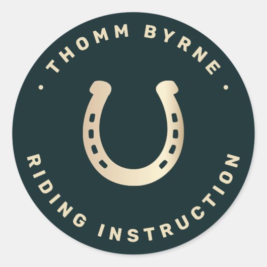 Rond Sticker à cheval classique ronde (Devant)