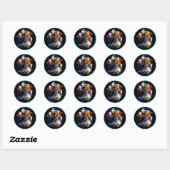 Rond Sticker à cheval lumineux (Feuille)