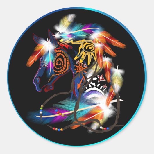 Rond Sticker à cheval lumineux (Devant)