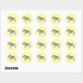 Rond Sticker à cheval lumineux (Feuille)