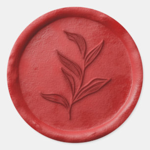Rond Sticker à cire de feuille de feuillage