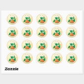 Rond Sticker à citrouille de Thanksgiving (Feuille)