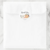 Rond Sticker à Citrouille floral Blush et Marsala (Sac)