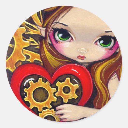 Rond Sticker "A Clockwork Valentine" (Devant)