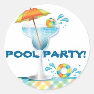 Rond Sticker à cocktails d'été pour adultes