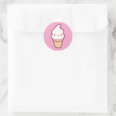 Rond Sticker à cône de crème glacée Kawaii (Sac)
