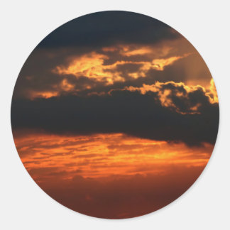 Rond Sticker à coucher de soleil
