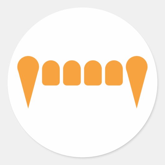 Rond Sticker à crocs orange (Devant)