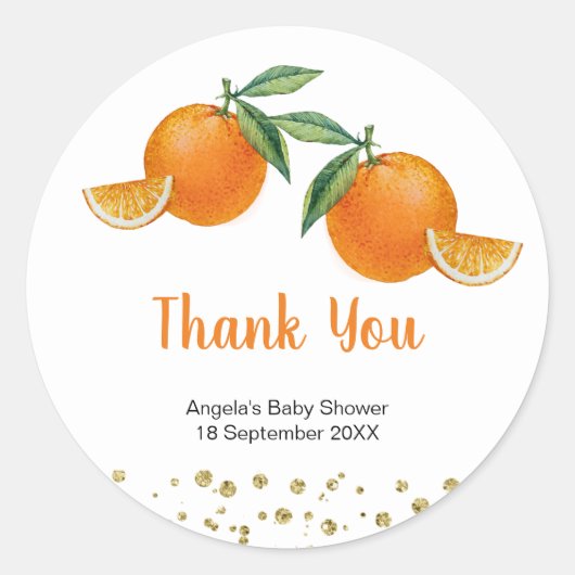 Rond Sticker à deux Mercis jumeaux (Devant)