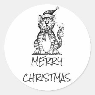ROND STICKER À DIRE **MERCI NOËL** AVEC CUISINE
