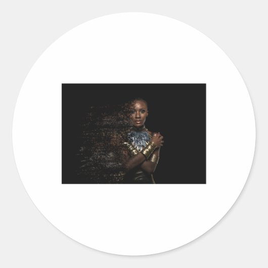 Rond Sticker à dispersion de la reine noire (Devant)
